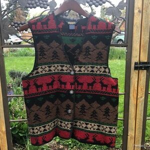 Woolrich wool blend striped vest size L